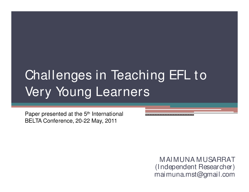 guide to teaching efl young learners
